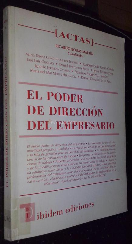 El poder de dirección del empresario