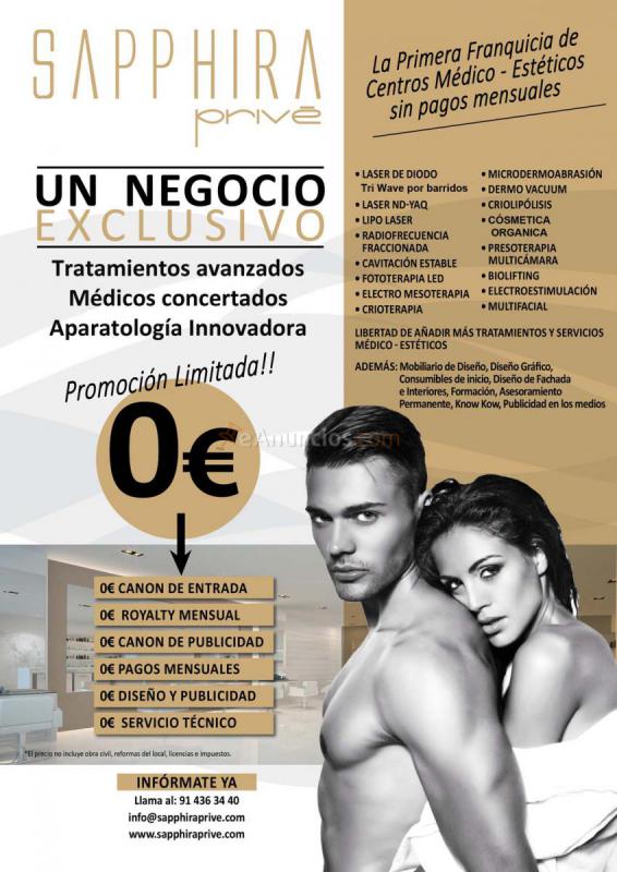 Franquicia MÉDICO ESTÉTICA Sin Pagos Mensuales