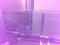 Mampara de cristal de tres puertas,1m08cm