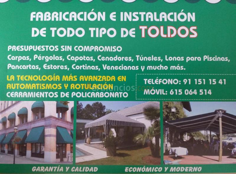 Toldos Pergolas y Canalones