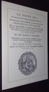 La noche día. Nox proecessit dies autem appropinquavit. Rom. 13. Armónicos concentos de las más debida, y propia gratitud en los amantes pechos, que consagran rendidos en el alegre día del rescate de su dura esclavitud al remedio de su llanto, y causa de 