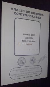 Movimiento obrero en la sierra minera de Cartagena (1875-1923). Separata