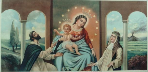 NUESTRA SEÑORA DEL ROSARIO. 60x30 cms.