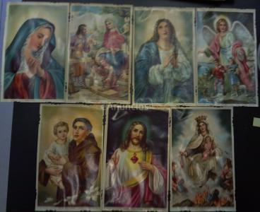 Santísima Virgen del Carmen, Santo ángel de la Guarda, Purísima Concepción, Sagrada Familia, Mater Dolorosa, Sagrado Corazón de Jesús, San Antonio de Padua.