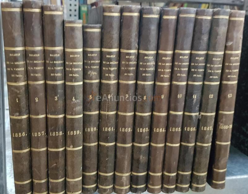 Boletín de la Sociedad de San Vicente de Paul en España. Tomos I al XXXV. Total 35 tomos