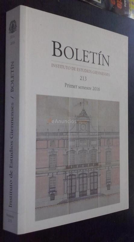 Boletín. Instituto de Estudios Giennenses. Primer trimestre 2016. N 213
