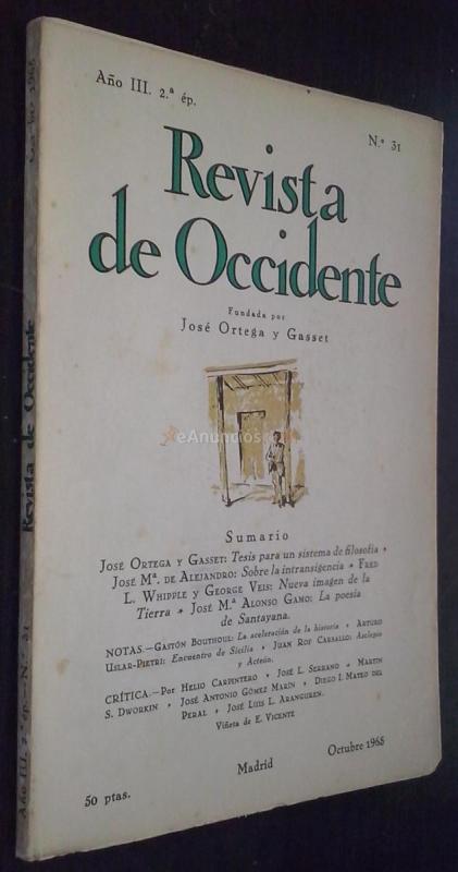 Revista de Occidente. Año III. 2 Época. N 31