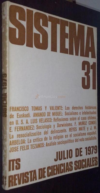 Sistema. Revista de Ciencias Sociales. Julio de 1979. N 39