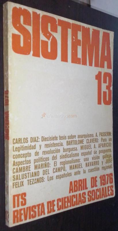 Sistema. Revista de Ciencias Sociales. Abril de 1976. N 13