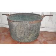 ANTIGUO GRAN CALDERO DE COBRE SIGLO XIX