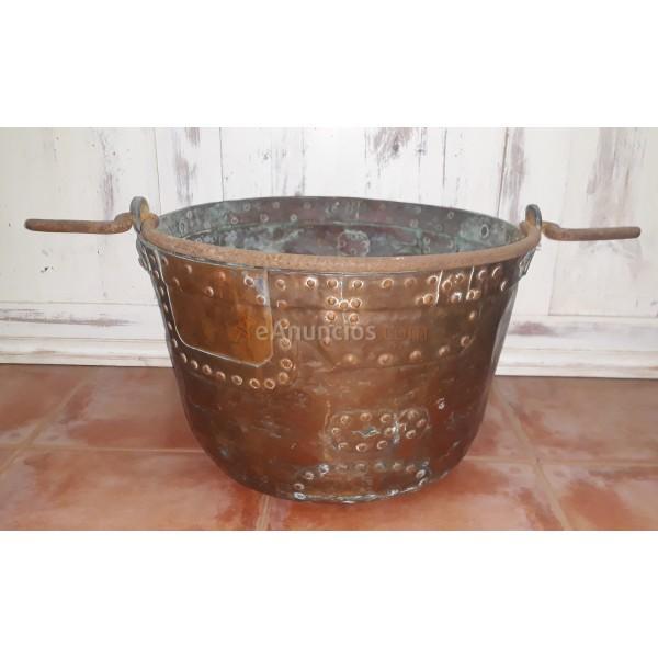 CALDERO DE COBRE SIGLO XIX