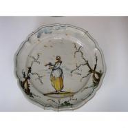 Plato de cerámica, Savona (Liguria, Italia) s. XVIII