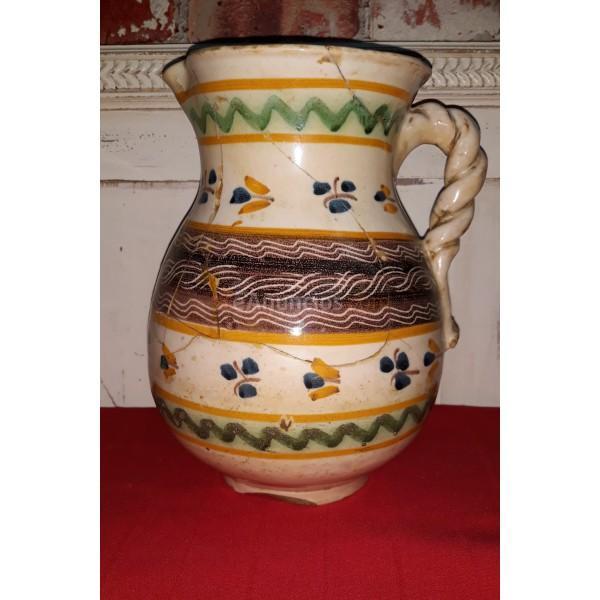 ANTIGUA JARRA DE CERÁMICA DE TALAVERA SIGLO XIX