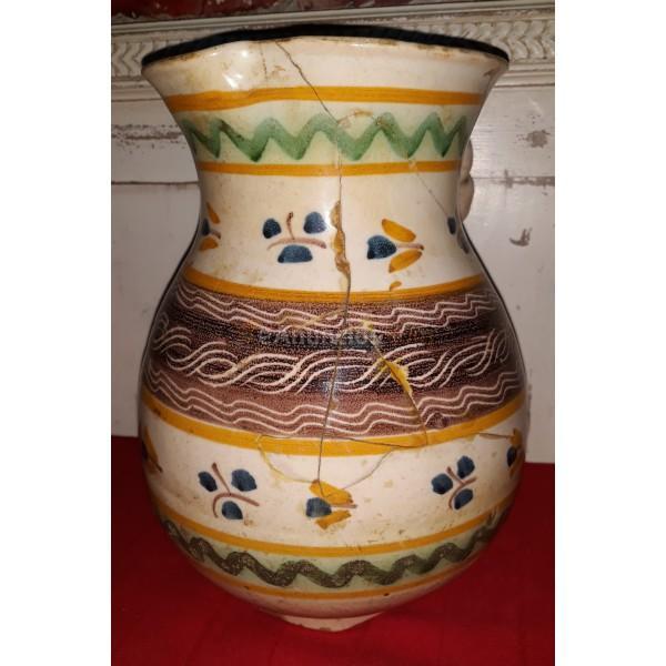 ANTIGUA JARRA DE CERÁMICA DE TALAVERA SIGLO XIX