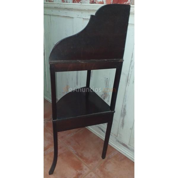 ANTIGUO LAVAMANOS DE MADERA DE CAOBA FINALES SIGLO XIX