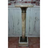 Columna de mármol y bronce, finales del siglo XIX