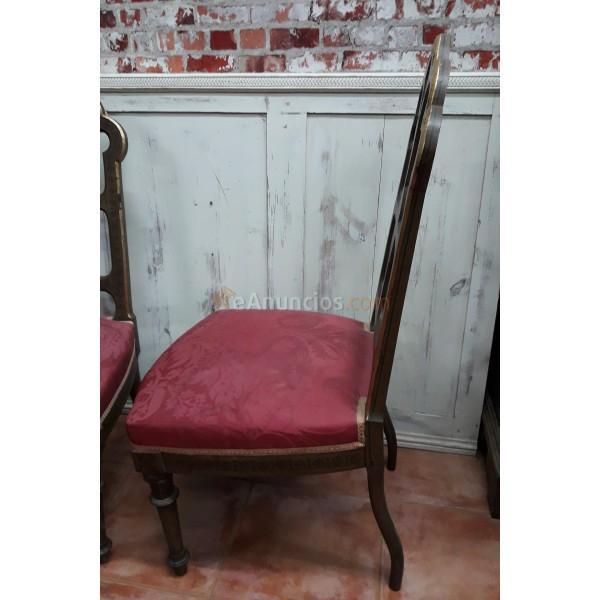 Pareja de sillas de habitación policromadas Siglo XIX