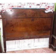 CAMA DE CAOBA MACIZA Y PALMA DE CAOBA - ISABELINA 1850