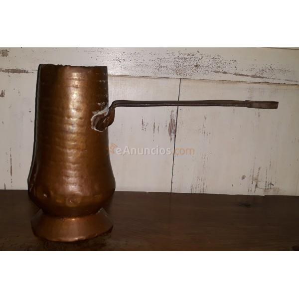 ANTIGUA CHOCOLATERA DE COBRE SIGLO XIX