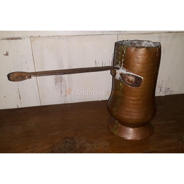 ANTIGUA CHOCOLATERA DE COBRE SIGLO XIX