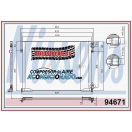 Radiador de aire acondicionado  condensador NUEVO para RENAULT TRAFIC II 1.9DCi 80 y 1.9DCi 100 2001-2006