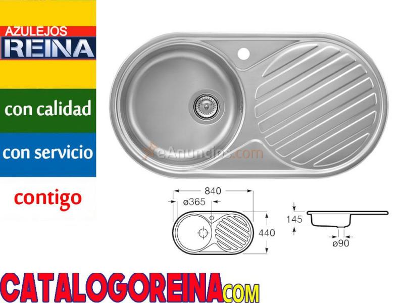 .Fregadero Inoxidable Duo 80 1 cubeta1 escurridor Roca Ref: A870930845.