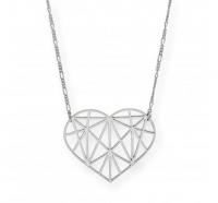 Colgante plata Corazón Origami