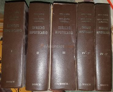 Derecho hipotecario. 7™ edición. 4 tomos en cinco volúmenes