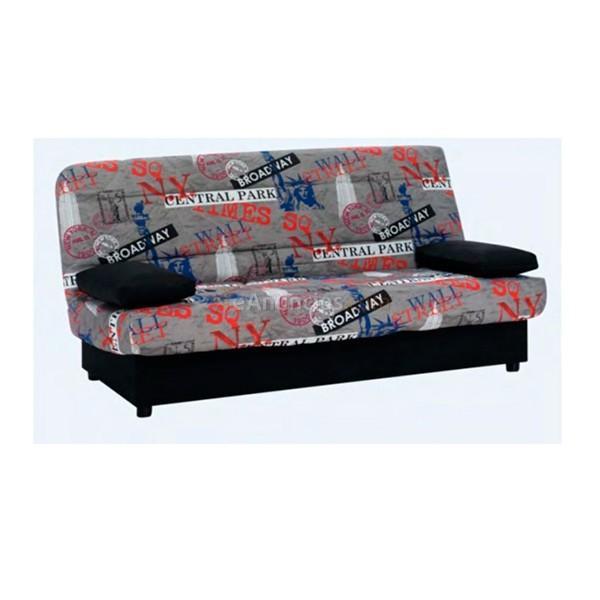 Sofá cama clic clac con arcón loneta LIberty estampado