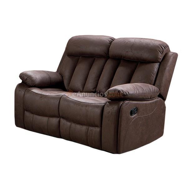 Sofá relax Madrid 2 plazas reposapiés elevable Jade chocolate