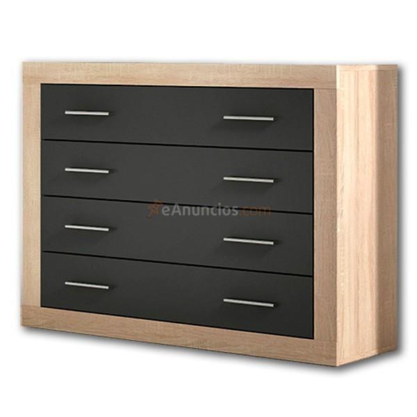 Cómoda Lara 4 cajones cambria-gris