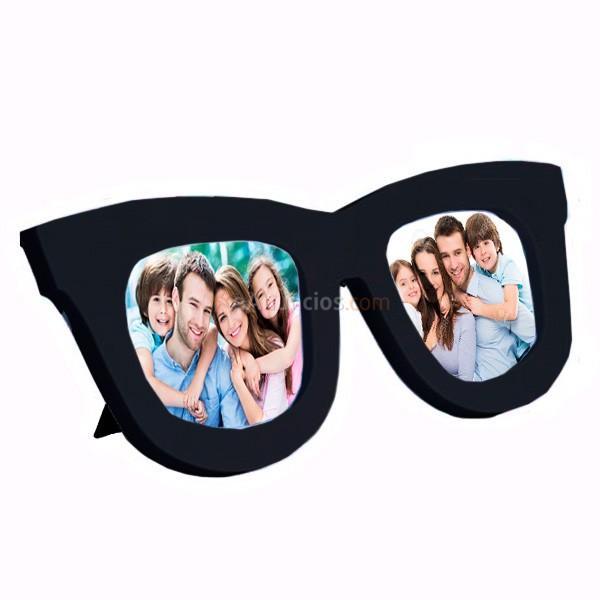 Portafotos gafas 34 x 12 cm negro