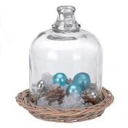 Set decoración navideña cristal 23 x 27 cm