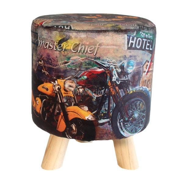 Reposa pies-puf Alessio Braco Motos Vintage 35x28 WS-617
