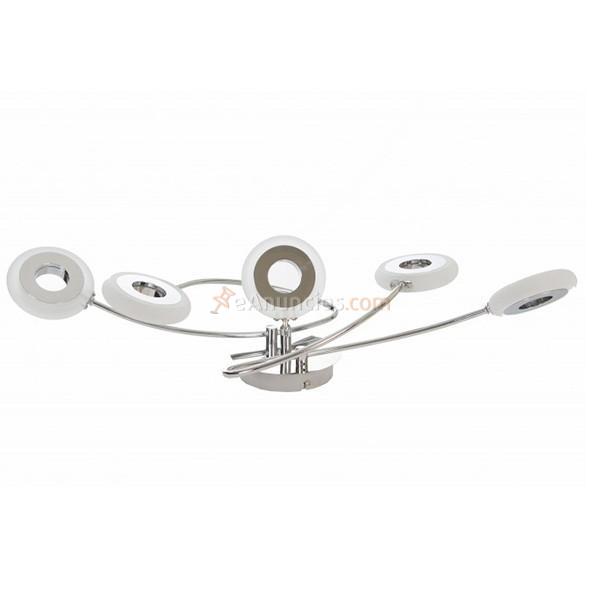 Plafón Star 5 luces LED cromo