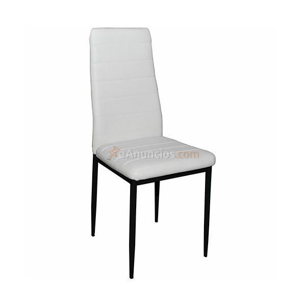 Silla Emiset polipiel blanco