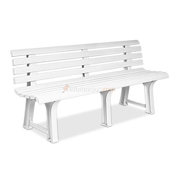 Banco jardín Orchidea 145x49x74 cm Blanco