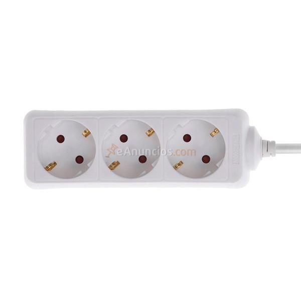 Regleta 3 enchufes FX Control blanco