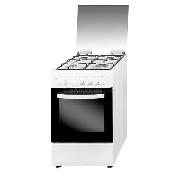 Cocina 4 fuegos + horno Svan gas SVK5502GBB blanco