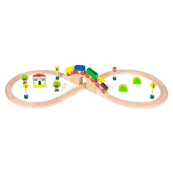 Tren de madera Colorbaby 30 piezas + 3 años