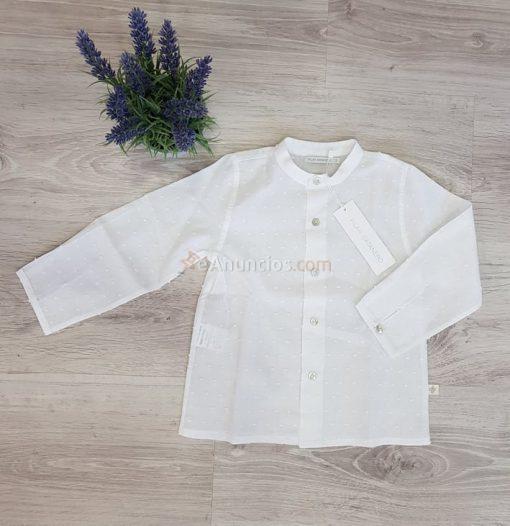 A Camisa niño  Pilar Batanero R230226 PLUMETI BLANCA TALLA 1 AÑO