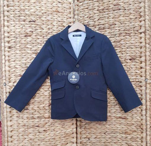A CHAQUETA NIÑO TIPO AMERICANA NACHETE AZUL MARINO R360877