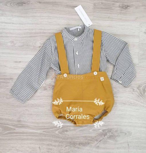 A conjunto niño pilar batanero 2 piezas r220512 ocre talla 3 años