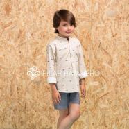 A CONJUNTO NIÑO PILAR BATANERO PANTALON + CAMISA  R220500 RASPAS TALLA 5 AÑOS