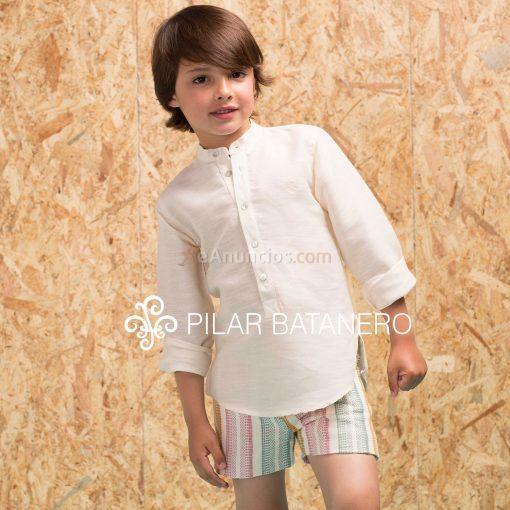 A conjunto niño pilar batanero pantalon + camisa  r220502 tricolor talla 5 años