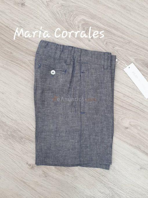 A PANTALON CORTO LINO PILAR BATANERO R400117 AZUL