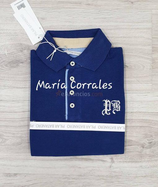 A POLO MANGA CORTA CUELLO POLO PILAR BATANERO R150039 AZUL