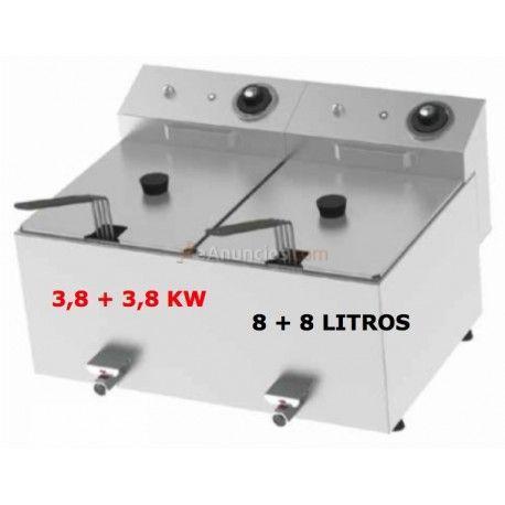 Freidora de 8 + 8 litros fainca hr 3,8 kw