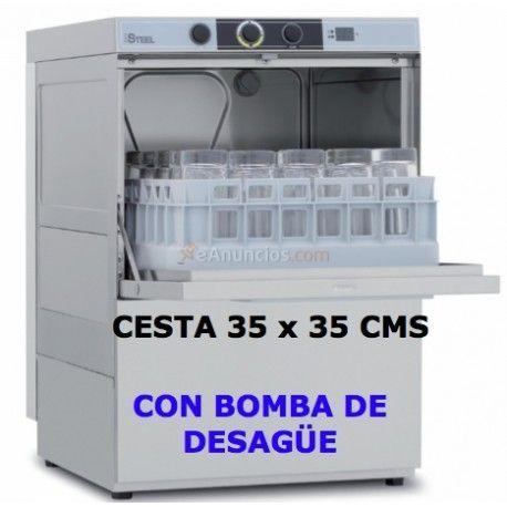 Lavavasos steeltech 35x35 con bomba