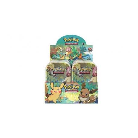 Pokemon jcc. Caja metálica. Minilata amigos de kanto display 10 unidades